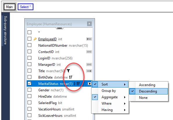 Active Query Builder for .NET 3.6 helps find and change various options in the query faster.